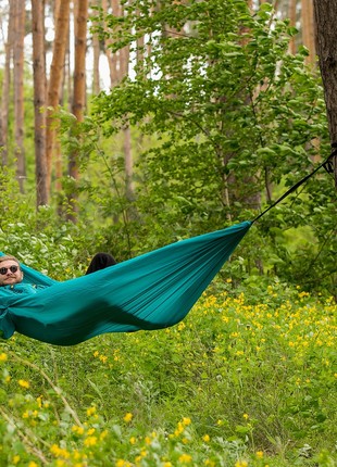 Hammock made from recycled plastic bottles, cosmic blue4 photo