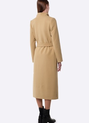 Coat with Apache collar in beige-pistachio color 44165 photo