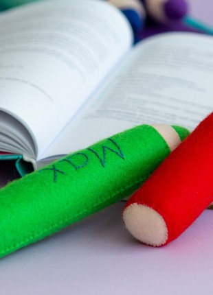 Colored felt pencils on velcro for kids10 photo