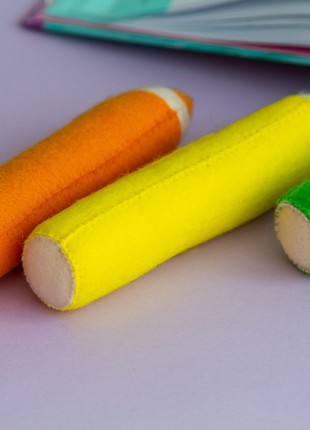 Colored felt pencils on velcro for kids9 photo