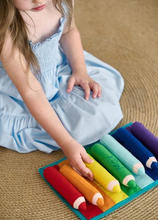 Colored felt pencils on velcro for kids2 photo