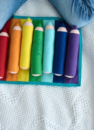 Colored felt pencils on velcro for kids5 photo