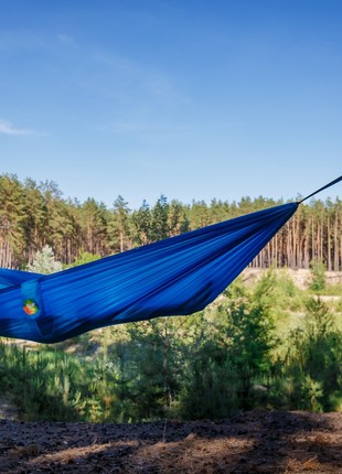 Hammock made from recycled plastic bottles, blue3 photo