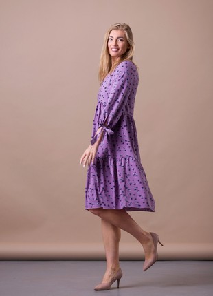 Lavender free-cut viscose chiffon dress 56917 photo