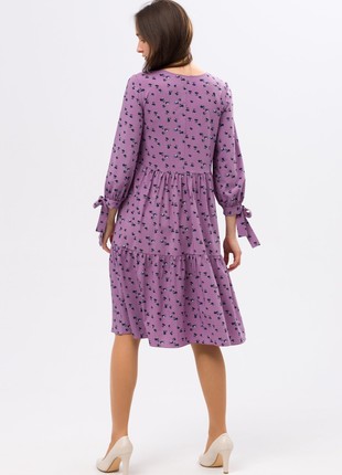 Lavender free-cut viscose chiffon dress 56915 photo