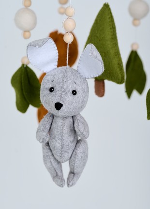 Musical baby mobile with bracket "Woodland"4 photo