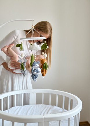 Musical baby mobile with bracket "Woodland"2 photo