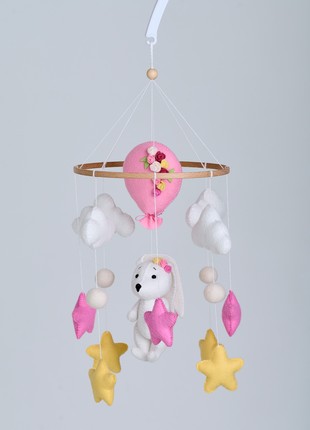 Musical baby mobile with bracket, Baby mobile "Bunny"6 photo