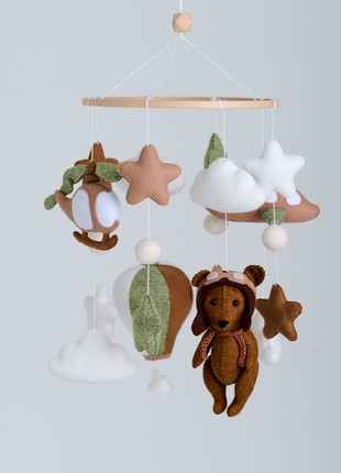 Musical baby mobile with bracket, Baby mobile "Bear"2 photo