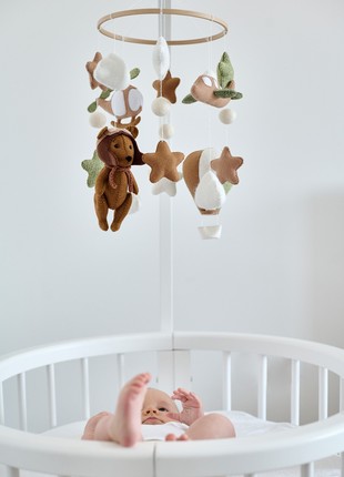 Musical baby mobile with bracket, Baby mobile "Bear"3 photo