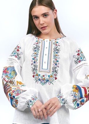 Woman's embroidered blouse white 190-20/09