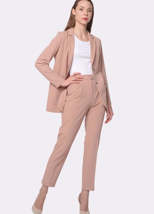 Beige jacket with pockets without lining 33224 photo