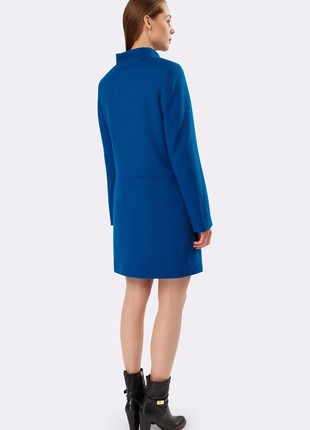 Blue cashmere coat with pockets 43833 photo