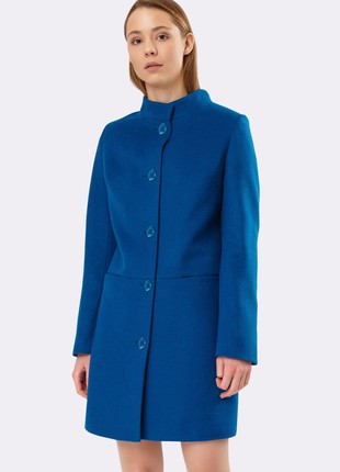 Blue cashmere coat with pockets 43834 photo
