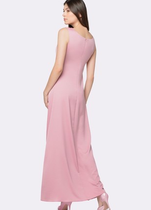 Pink maxi dress made of silk reaper 55882 photo
