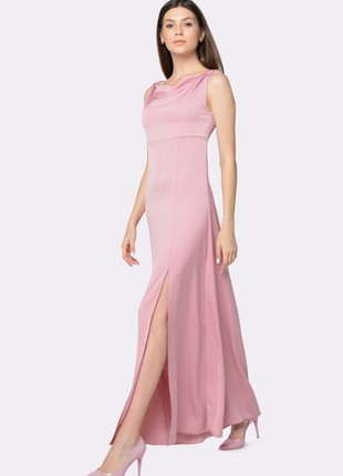Pink maxi dress made of silk reaper 55884 photo