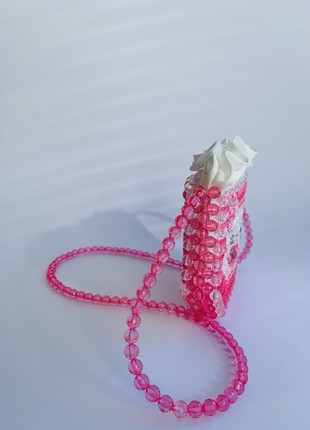 Ita bag crossbody mini tote bag cute tote bag clear bag pink bear children's bag 21st birthday gift for her beads3 photo
