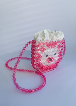 Ita bag crossbody mini tote bag cute tote bag clear bag pink bear children's bag 21st birthday gift for her beads4 photo
