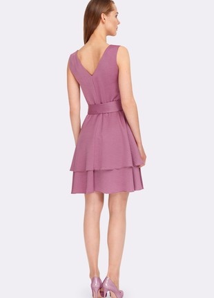 Lilac dress with a two-tiered skirt 55874 photo
