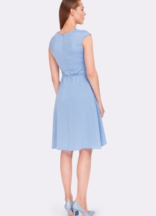 Sky blue dress with asymmetrical skirt 55863 photo