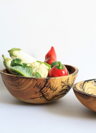 large salad bowls set of 3, popcorn bowl personalized, large driftwood plate for fruit9 photo