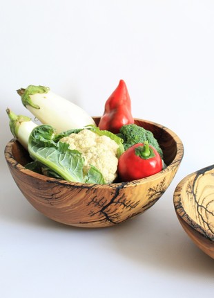 large salad bowls set of 3, popcorn bowl personalized, large driftwood plate for fruit8 photo