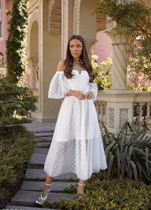 AIR DRESS WITH POLKA DOTS Gepur