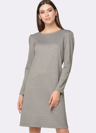 Knitted dress with houndstooth print 56174 photo