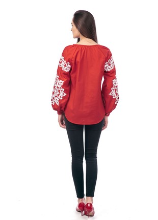 Woman's embroidered blouse red 899-18/003 photo