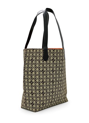 Canvas bag with a double-sided brown logo DASTI3 photo