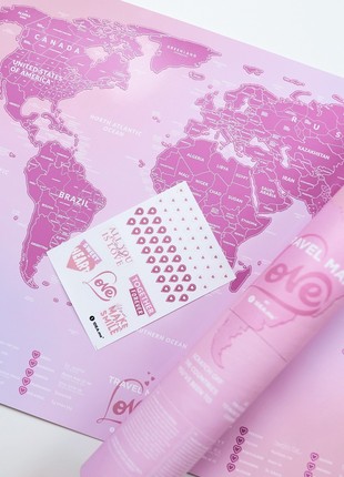 Scratch-off wall map Travel Map® Love World4 photo