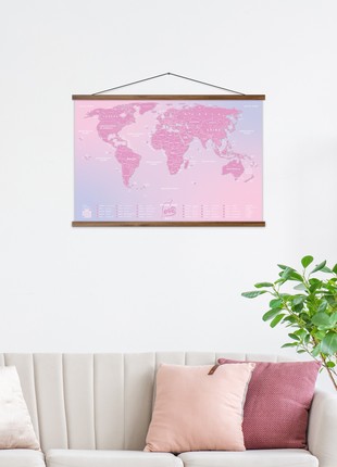 Scratch-off wall map Travel Map® Love World