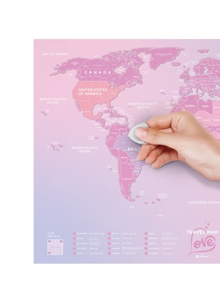 Scratch-off wall map Travel Map® Love World3 photo