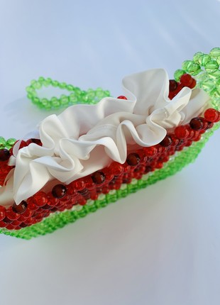A bag of watermelon beads fruit a cool outfit for the summer cute tote bag aesthetic ita bag crossbody best friend gift personalized gift4 photo