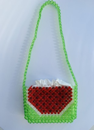 A bag of watermelon beads fruit a cool outfit for the summer cute tote bag aesthetic ita bag crossbody best friend gift personalized gift7 photo