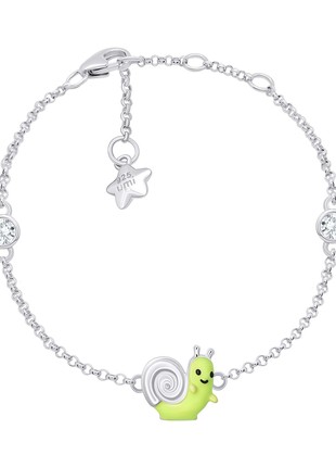 Bracelet on chain WOP the snail