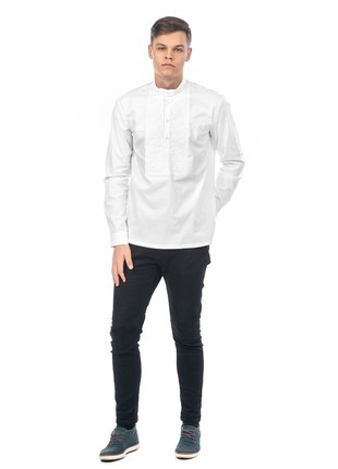 Man's embroidered blouse white 905-18/003 photo