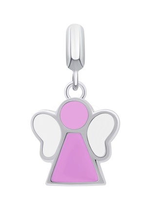 Pendant Angel with pink and white enamel1 photo