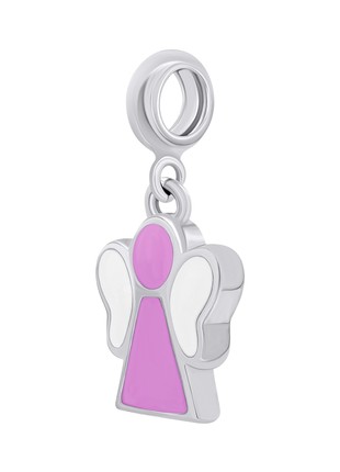 Pendant Angel with pink and white enamel3 photo