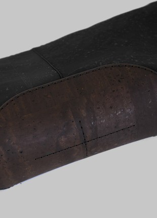 Natural cork handbag Ilsa in black and brown combination8 photo