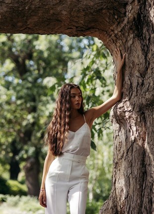 WHITE TOP WITH DESIGNER PRINT GEPUR4 photo