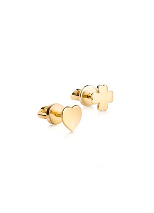 Clover and Heart Earring Set