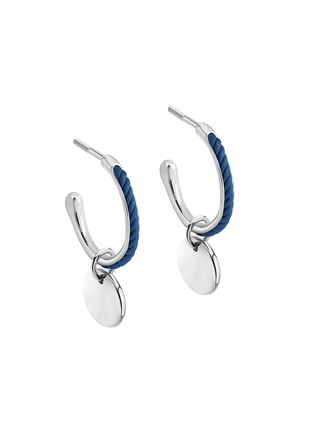 Omega earrings with Circle loop charm