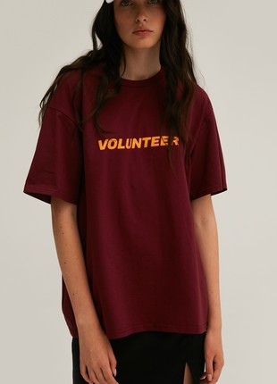 Bordo jersey unisex T-shirt "Volunteer" by Must Have