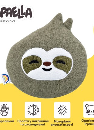 Adorable Sloth Baby Heating Pad - Organic Flaxseed Filled, Microwavable for Soothing Comfort9 photo