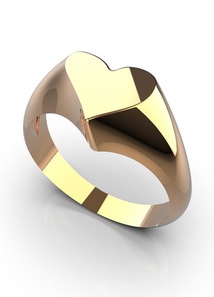 Heart signet with gilding