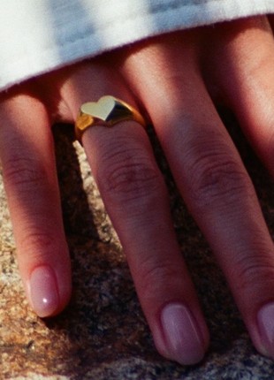 Heart signet with gilding2 photo