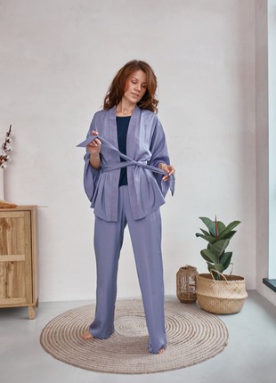 Japanese style pajama set. Loose fit loungewear 3 pieces set.1 photo