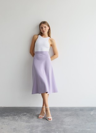 Purple midi a-line skirt