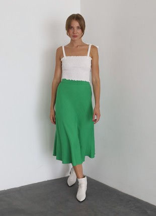 Green midi a-line skirt